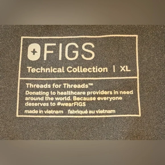 Figs Women’s Rafaela Oversized Longsleeve Scrub Top Black Size XL - Picture 5 of 10